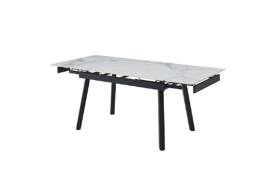 Керамический стол TM-88-1 вайт клауд + черный Vetro-TM-88-1-white-cloud фото
