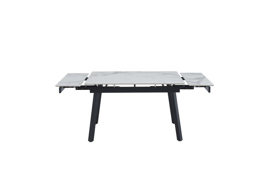 Керамический стол TM-88-1 вайт клауд + черный Vetro-TM-88-1-white-cloud фото