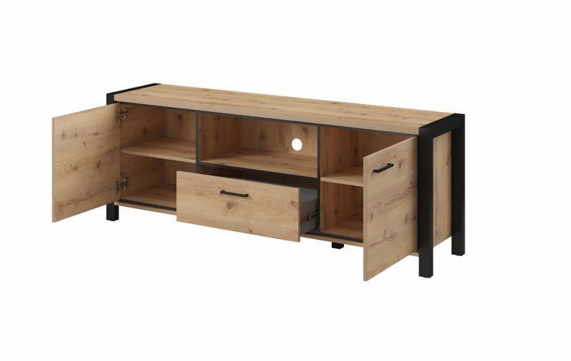 2D1S Комод для телевизора AKTIV Дуб Таурус 180x41x65 см Helvetia HE24TWLK41 фото