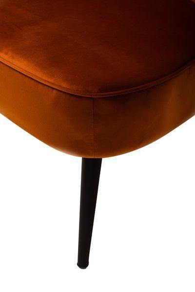 Крісло "Фабіо" мідний велюр + чорний, 62x70x72 см Vetro-fabio-copper-armchair фото