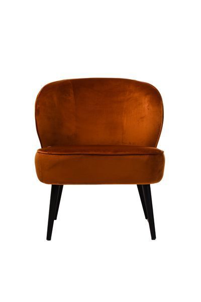 Крісло "Фабіо" мідний велюр + чорний, 62x70x72 см Vetro-fabio-copper-armchair фото