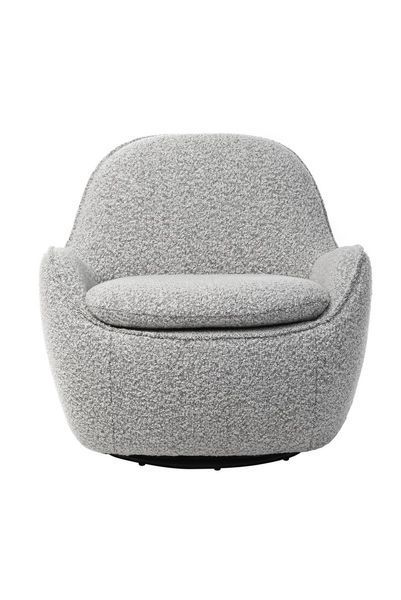 Поворотне крісло Vetro Mebel Каллісто, 75x76x71 см Vetro-Callisto-gray- ripples-swivel-chair фото