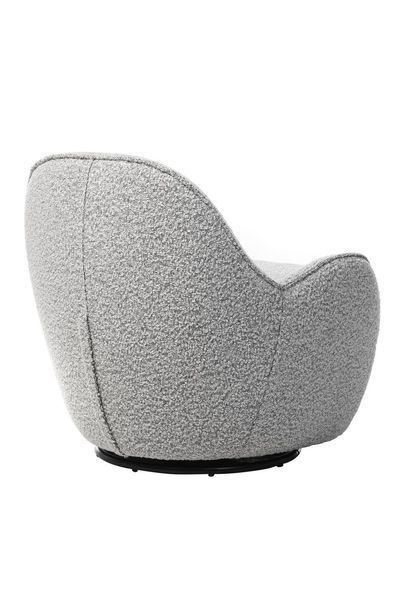 Поворотне крісло Vetro Mebel Каллісто, 75x76x71 см Vetro-Callisto-gray- ripples-swivel-chair фото