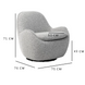 Поворотне крісло Vetro Mebel Каллісто, 75x76x71 см Vetro-Callisto-gray- ripples-swivel-chair фото 2