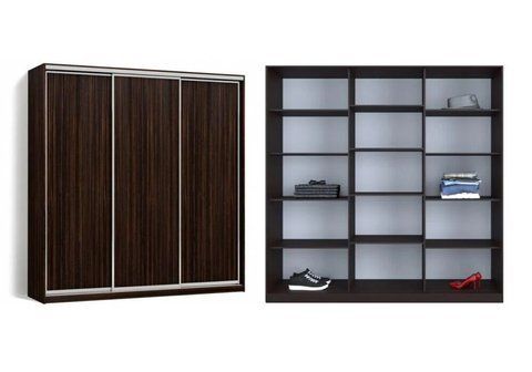 Шкаф-купе трехдверный ДСП Классик 3, LuxeStudio a_m_l6072020-133-3 фото