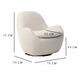 Поворотне крісло Vetro Mebel Каллісто, 75x76x71 см Vetro-Callisto-ivory-swivel-chair фото 2