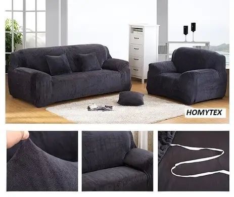 Набор чехол на диван + 2 кресла замша /микрофибра Homytex Ht-183029 фото