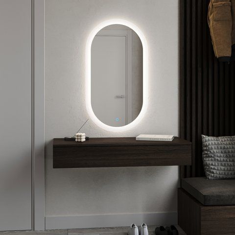 Зеркало с сенсорной LED-подсветкой для гостиной или ванной Лион lion-800-500 фото