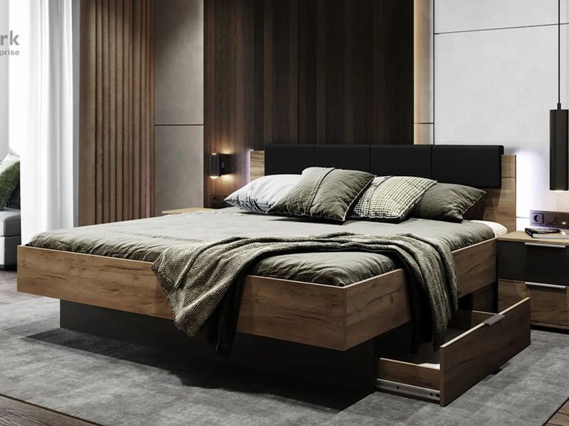 Ліжко Луна з ящиками для білизни, LuxeStudio фото