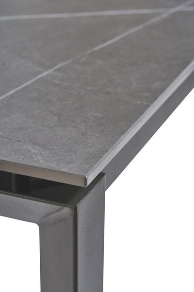 Керамічний стіл Bright розкладний, Grey Marble Сірий мармур, 102(142)x70x76 см фото