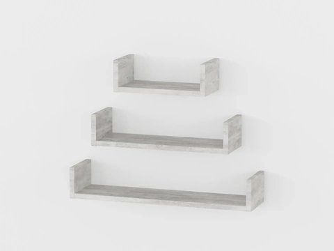 Полиці навісні для книг та декору (GT0037) GT-0037-beton фото