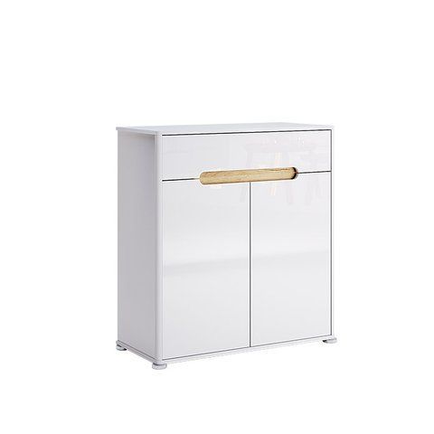 Комод Stella 2дв 1шх MiroMark 90x40x97 см, Глянець білий фото