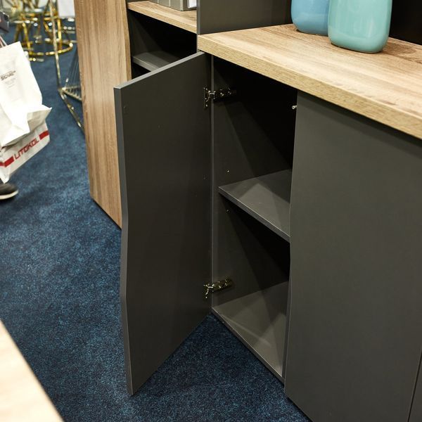 Connect D комод Intarsio 170x42x90 см, Антраціт Дуб Сонома трюфель INTARSIO-CONNECT_D фото