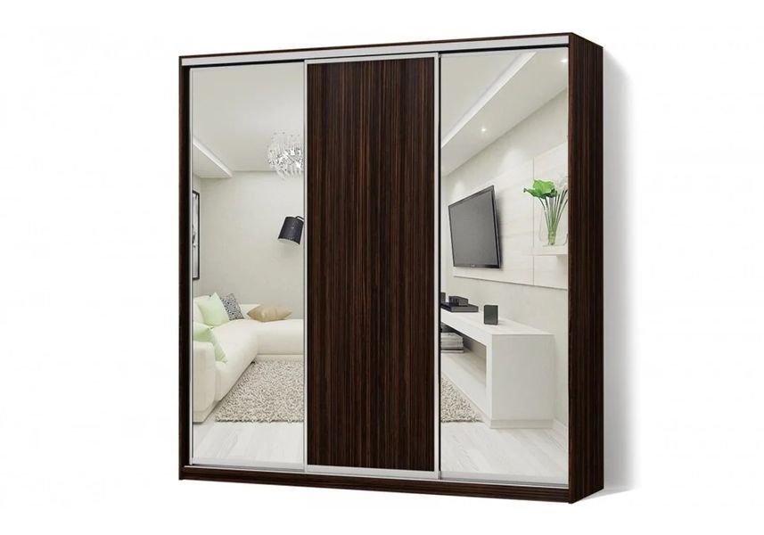 Шафа-купе трьодверна Дзеркало/ДСП/Дзеркало Стандарт 4, LuxeStudio a_m_l6072020-207-13 фото