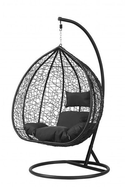 Подвесное кресло-качалка кокон Bonro 329XL (черно-серое) (46000013) 123x74x195 см borno46000013 фото