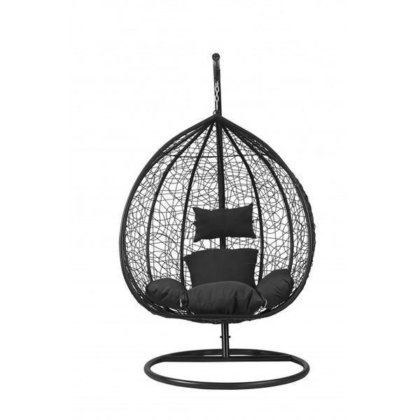 Подвесное кресло-качалка кокон Bonro 329XL (черно-серое) (46000013) 123x74x195 см borno46000013 фото