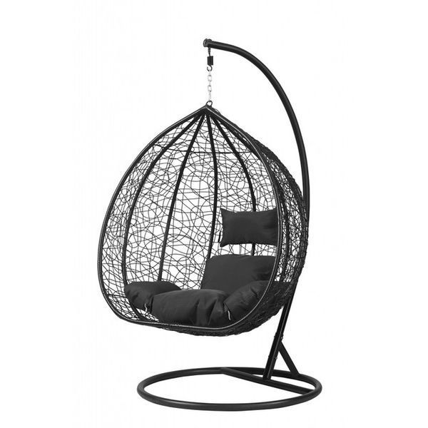 Подвесное кресло-качалка кокон Bonro 329XL (черно-серое) (46000013) 123x74x195 см borno46000013 фото