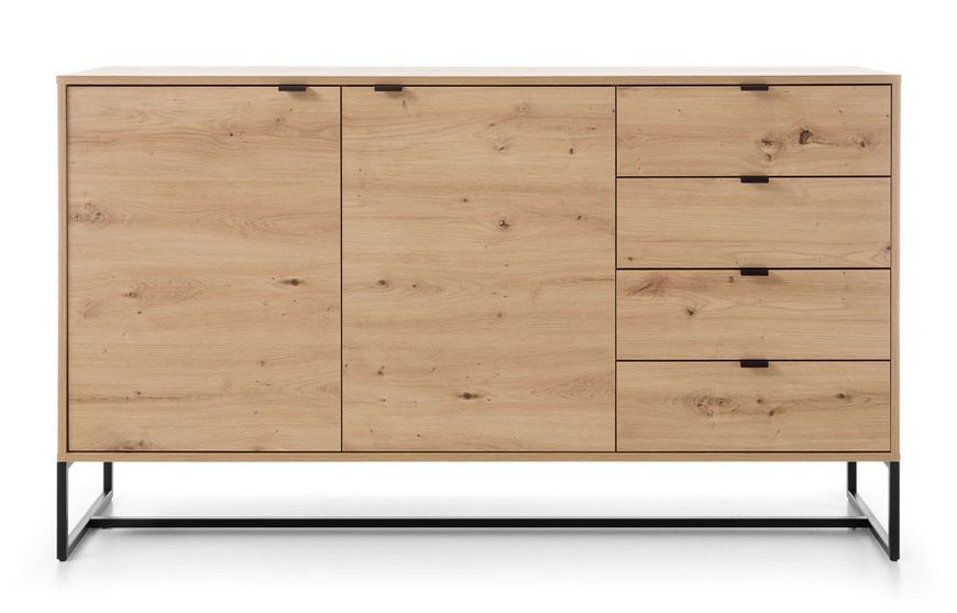 Комод AK153 AMBER PIASKI 153x39x89 см, черный, светлое дерево Piaski_72735*001 фото