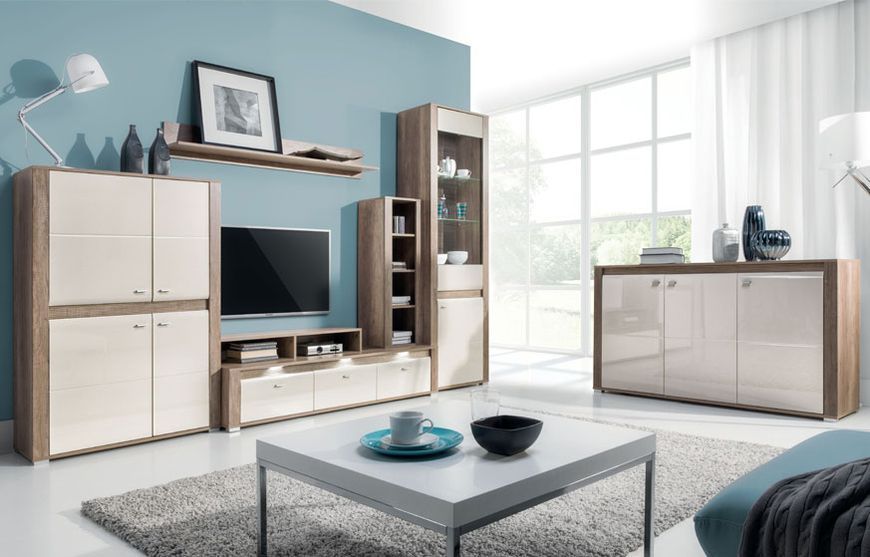 Комод CK154 CAMPARI PIASKI 154x40x88 см, бежевый, темное дерево Piaski_72742*001 фото
