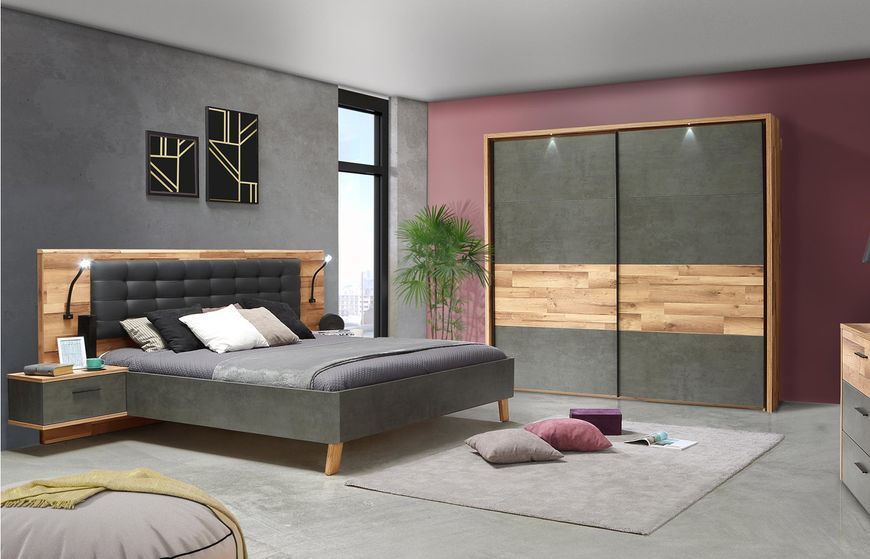 Кровать с прикроватными тумбами RCQL1164B RICCIANO (без ламелей) FORTE_61333*001 фото